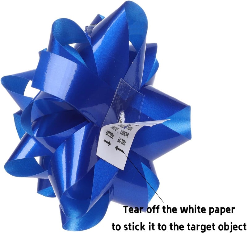 DYSHIPEN 24 Large Gift Bows,3.5 inches, Bows for Gift Wrapping and Presents,Christmas Bows,for Parties, Birthdays, Weddings or Other Holidays. (Dark Blue) - Image 3